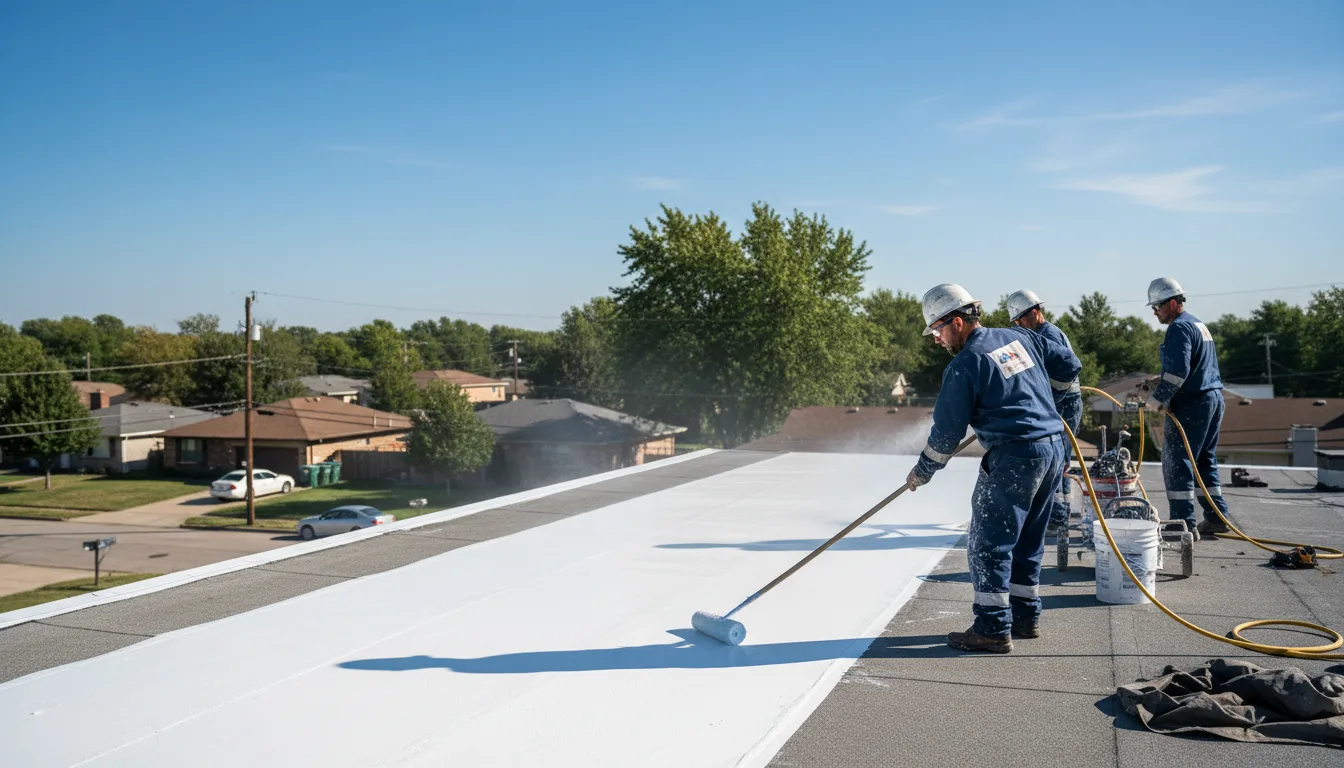 Commercial roof coating in Beecher City, IL near me